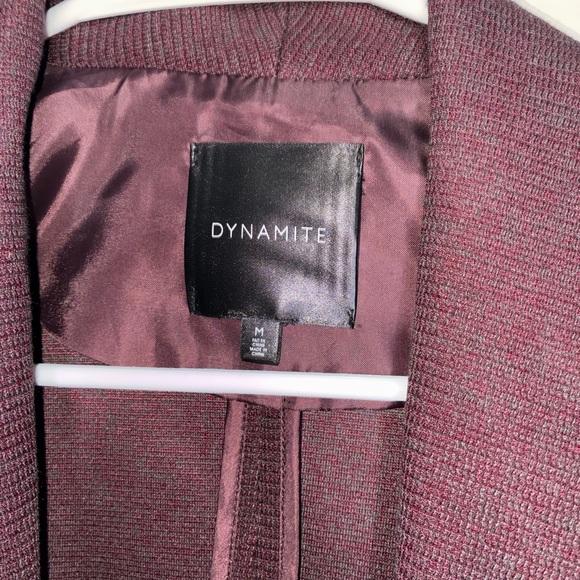 Dynamite Dusty Burgundy Open Front Cardigan Size M - Picture 4 of 5